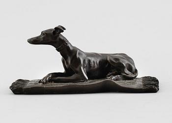 FIGUR, brons, signerad O.F.A, 1900-tal.