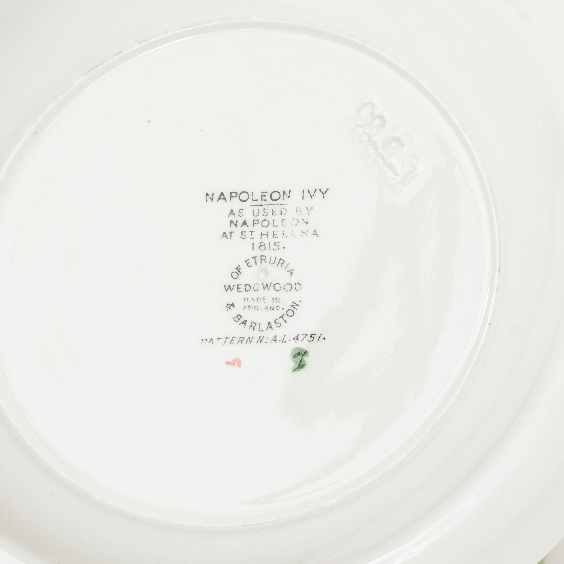 A 10-piece creamware coffee set, 'Napoleon Ivy', Wedgwood, England.