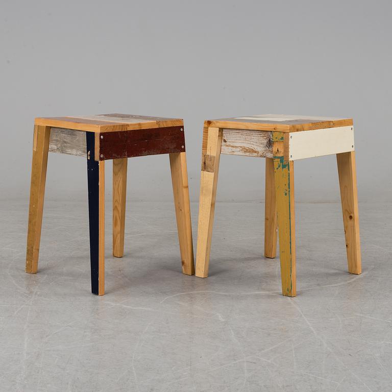 PIET HEIN EEK, a pair of stools.