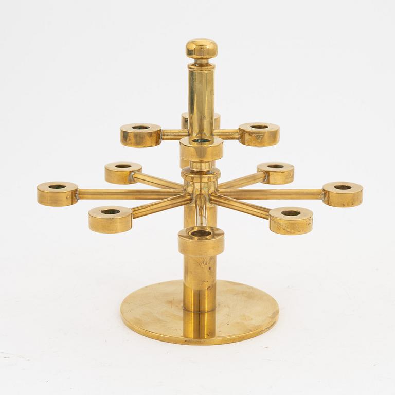 Hans-Agne Jakobsson, a brass candelabrum, model L 126, Markaryd.