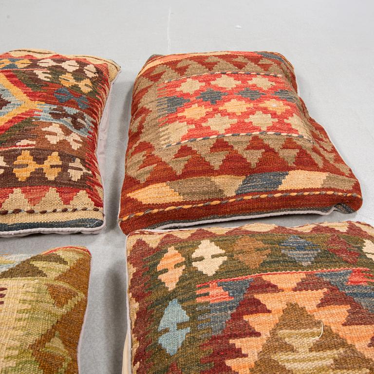 Six kelim pillows.
