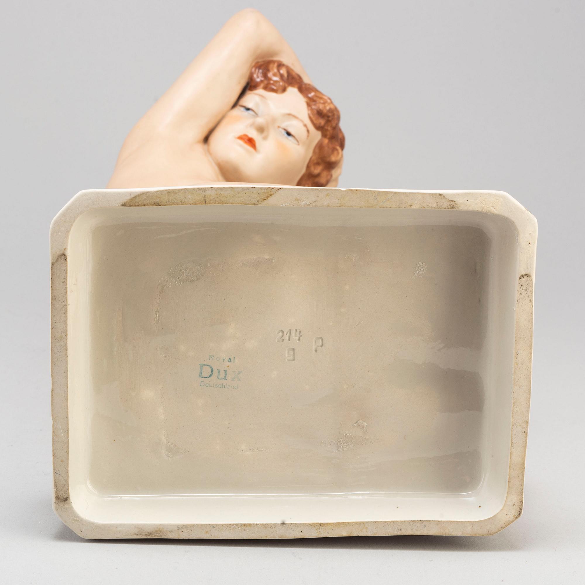 ELLY STROHBACH-KÖNIG, a porcelain sculpture, Royal Dux mid 20th century.