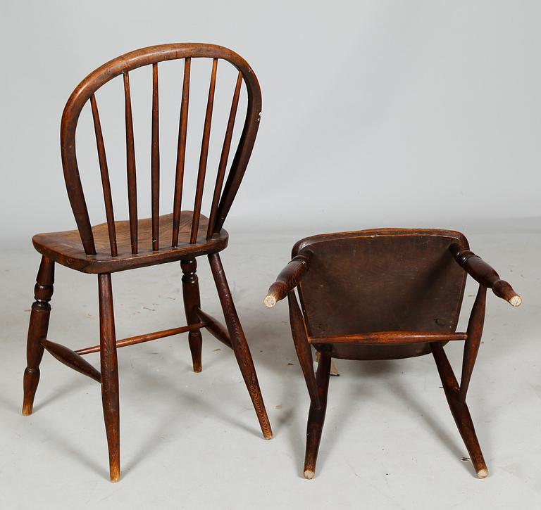 STOLAR, 1 par, Windsortyp, England, 1800-tal.