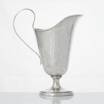 A Swedish late Gustavian jug and bowl, mark of Pehr Zethelius, Stockholm 1796 and 1804.