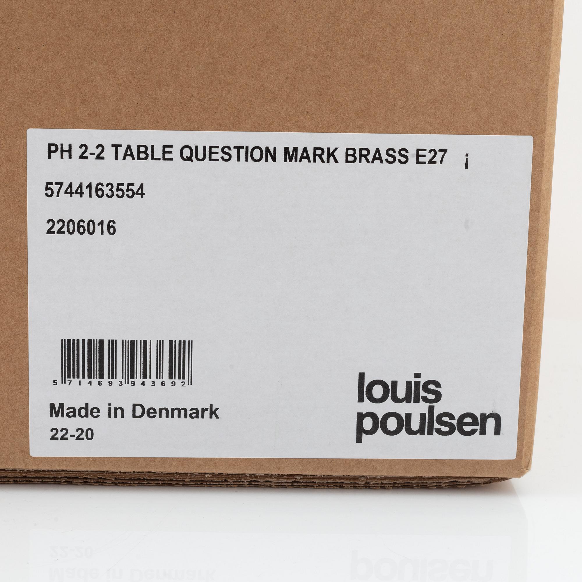 Poul Henningsen, bordslampa, "PH 2/2 Question Mark  Limited Edition", Louis Poulsen, Danmark, 2021.