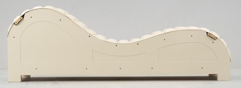 A Mats Theselius white leather 'Chaise Longue', Källemo, Värnamo, Sweden 1992.