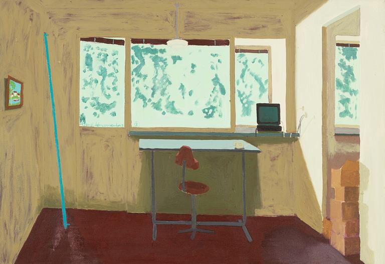 Bengt Jahnsson-Wennberg, triptyk, olja på duk, signerad.