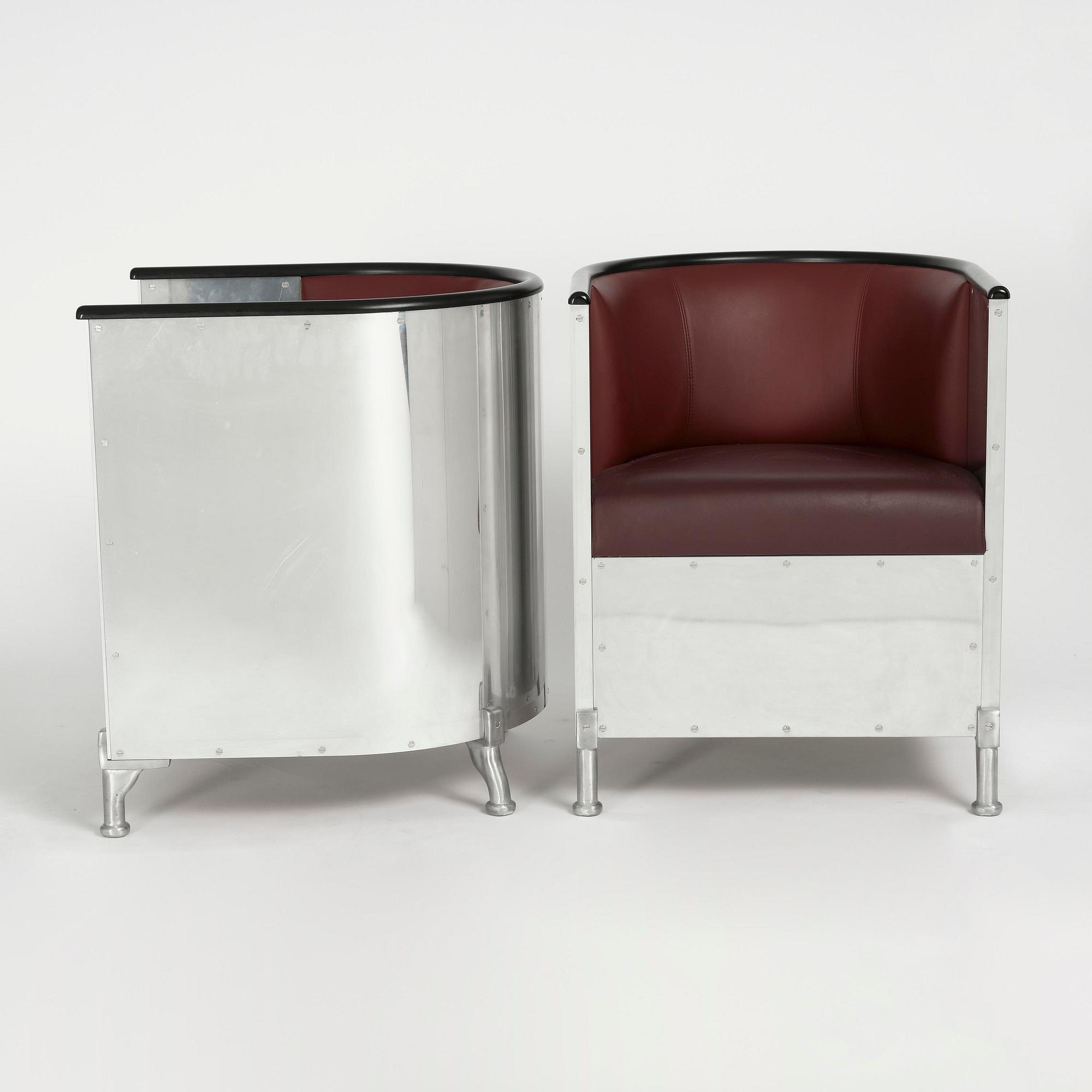 Mats Theselius, fåtöljer, ett par, "Aluminiumfåtölj", specialbeställda, Källemo, Värnamo, 2014.