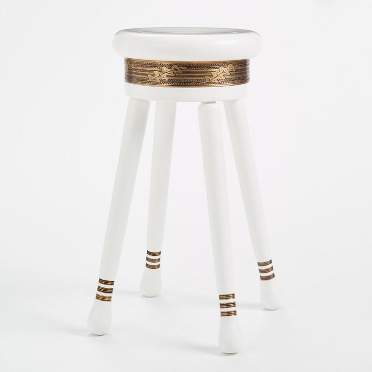 Mats Theselius, a pair of "Skepparpallen" stools, ed. 359 & 360/360, Källemo, Värnamo, post 2001.