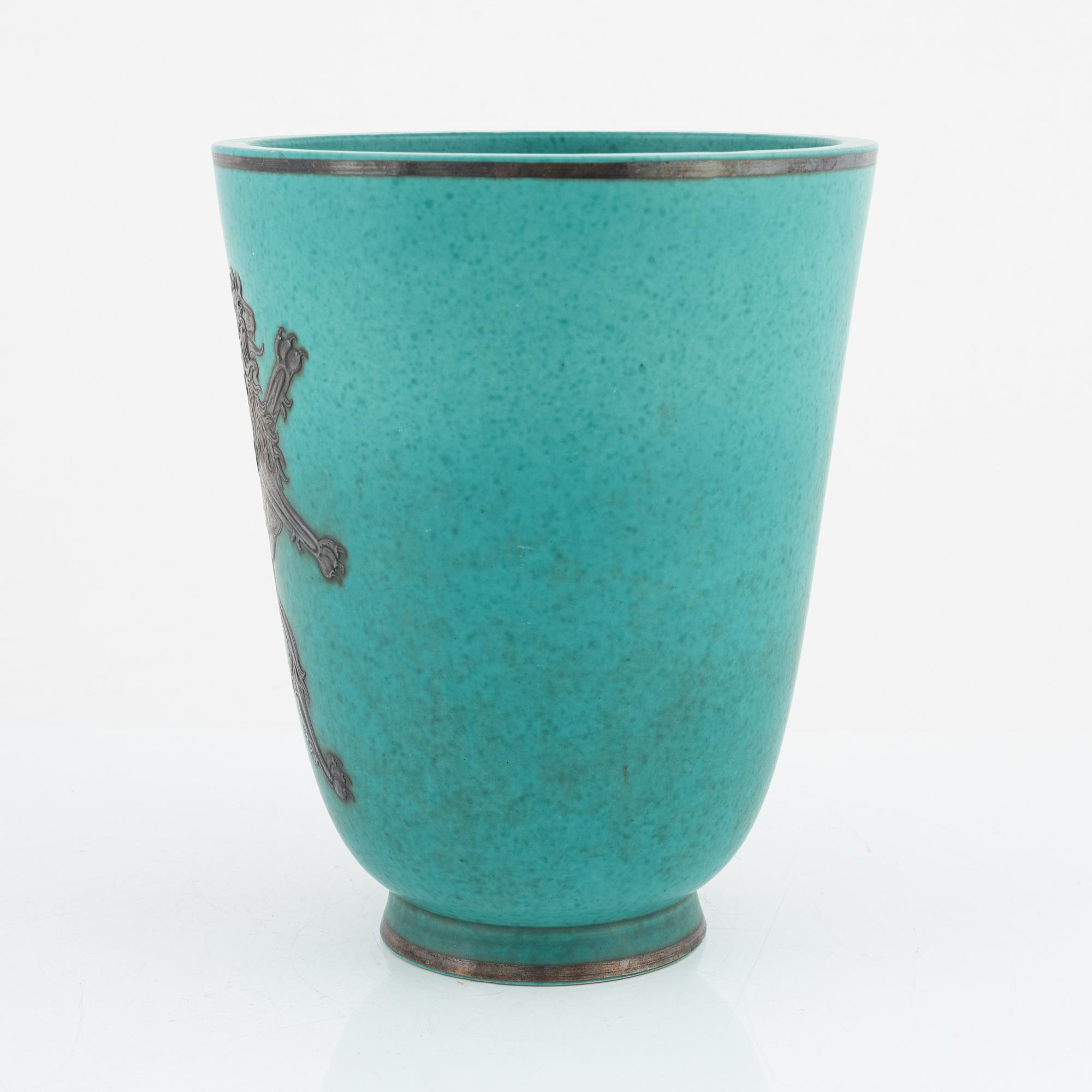 Wilhelm Kåge, an 'Argenta' stoneware vase, Gustavsberg.