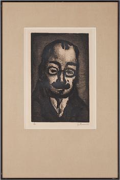Georges Rouault · GEORGES ROUAULT, etsning. sign o numr 70/225.