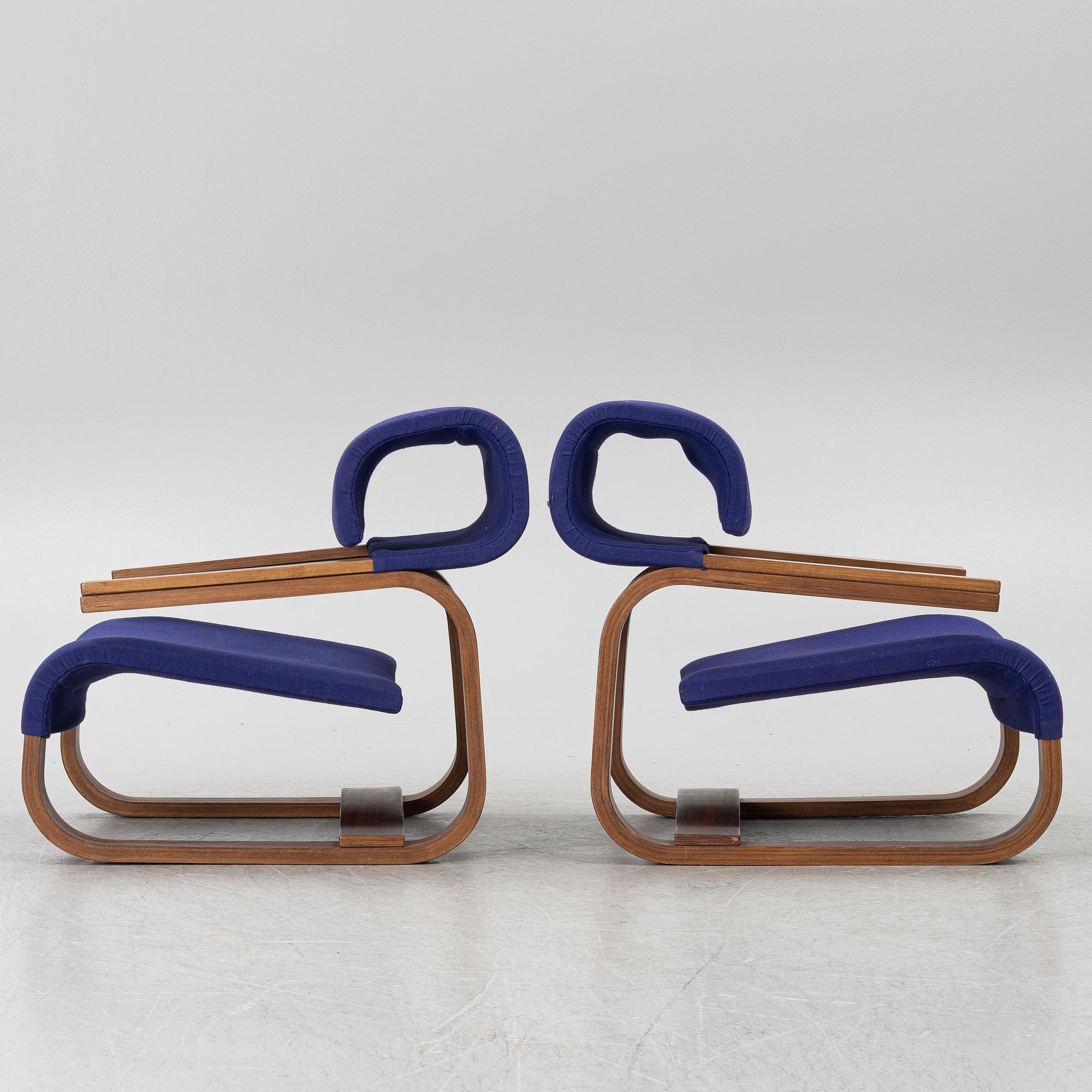 Jan Bocan, a pair of armchairs, Thonet, executed for the Czechoslovakian Embassy, Stockholm 1972.