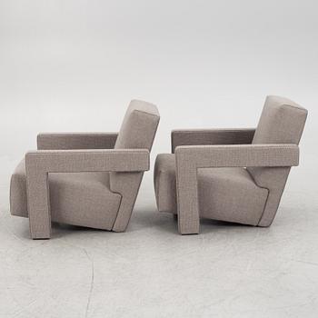Gerrit Rietveld, a pair of "Utrecht" armchairs, Cassina, 21st century.