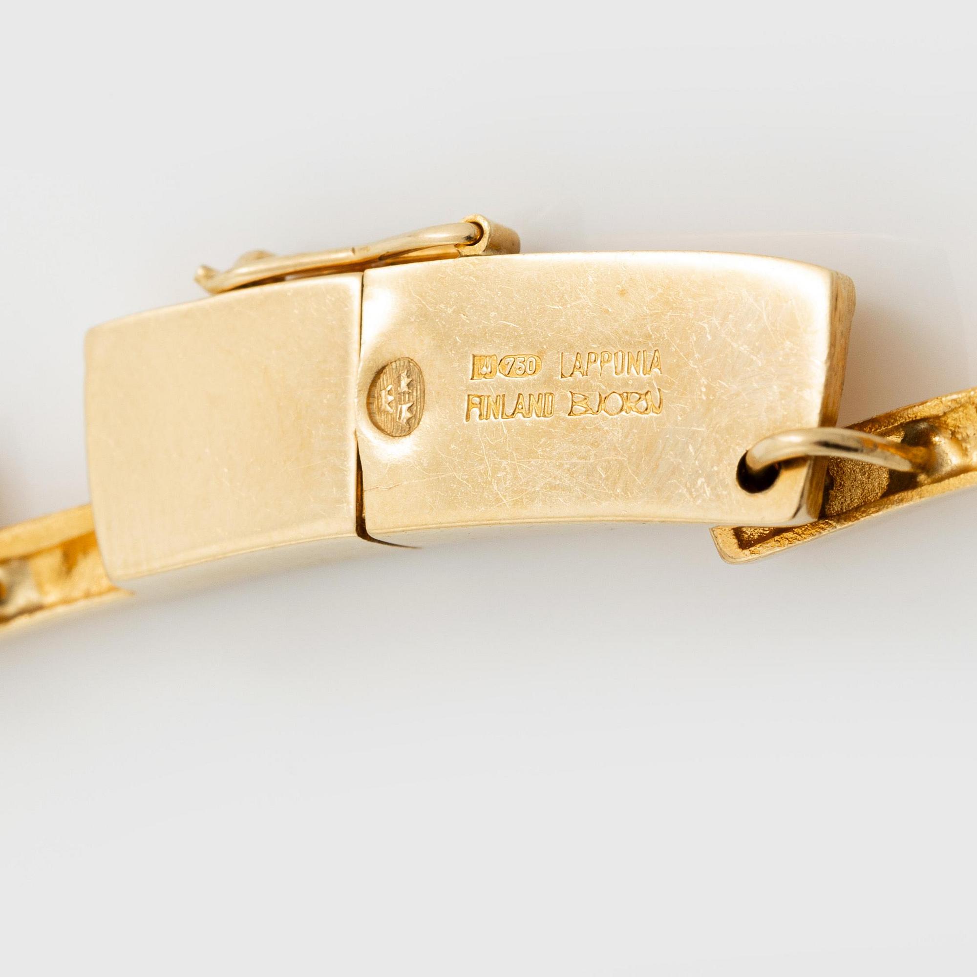 Björn Weckström, collier "Tundra", 18K guld, Finland. För Lapponia.