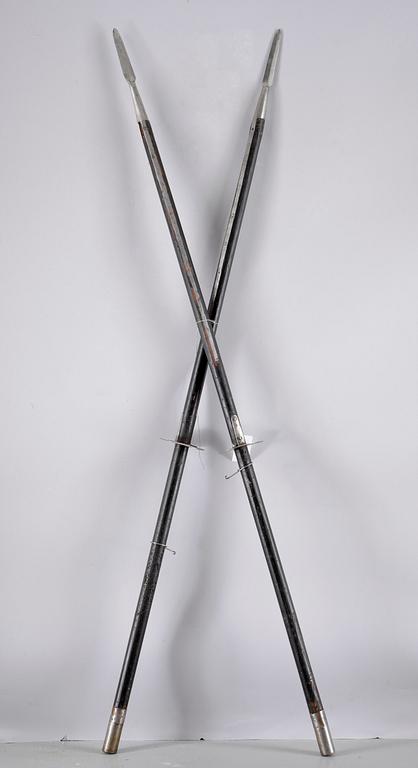 LANSAR, ett par, trä och metall, 17/1800-tal.
