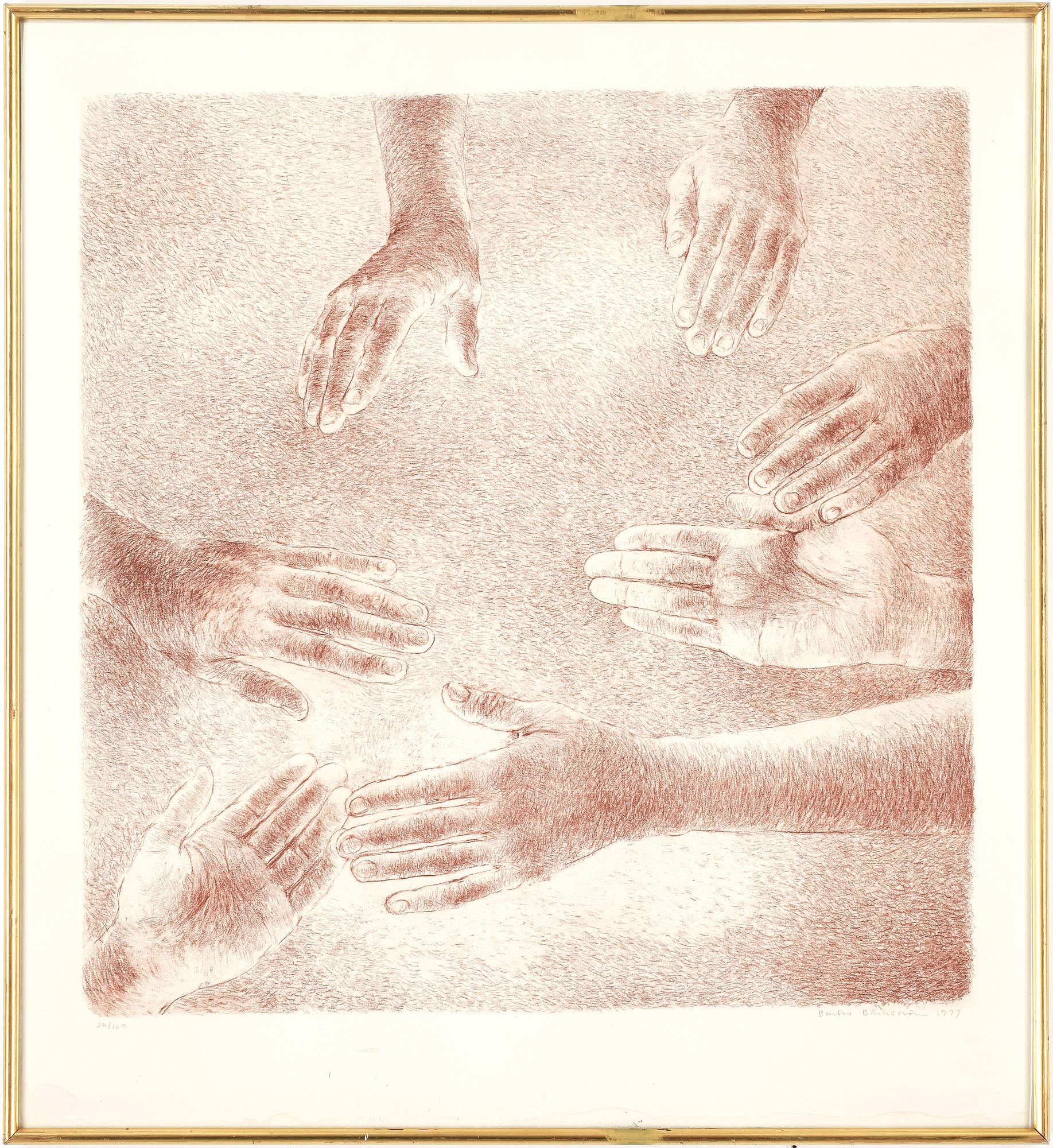 BARBRO BÄCKSTRÖM, färglitografi, signerad 1977. Numrerad 36/160.