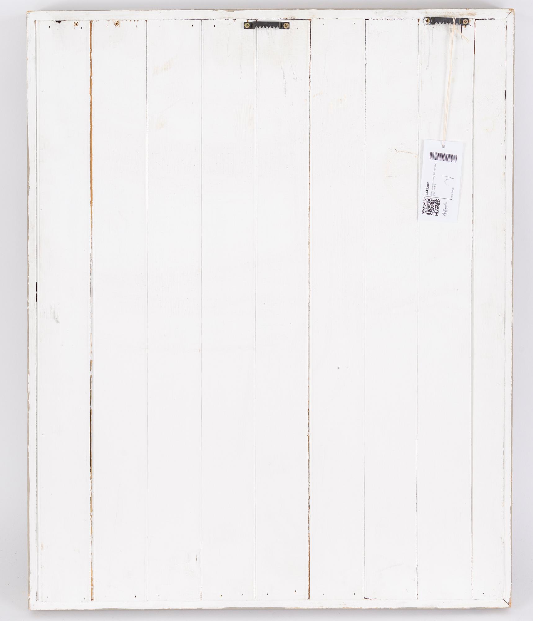 Wall relief, 20th Century, painted plaster & wood.
