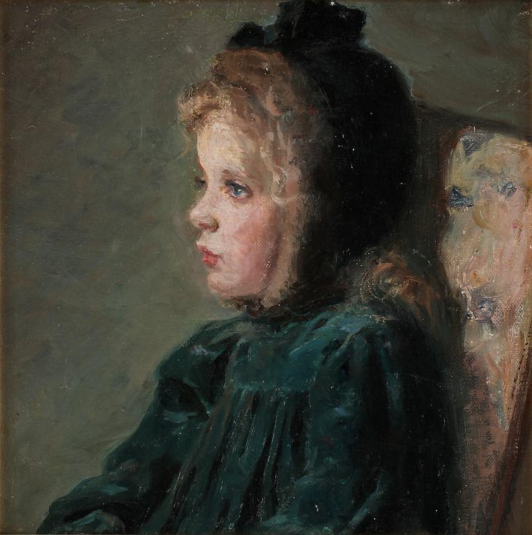 OKÄND KONSTNÄR, olja på pannå, osignerad, 1900-tal.