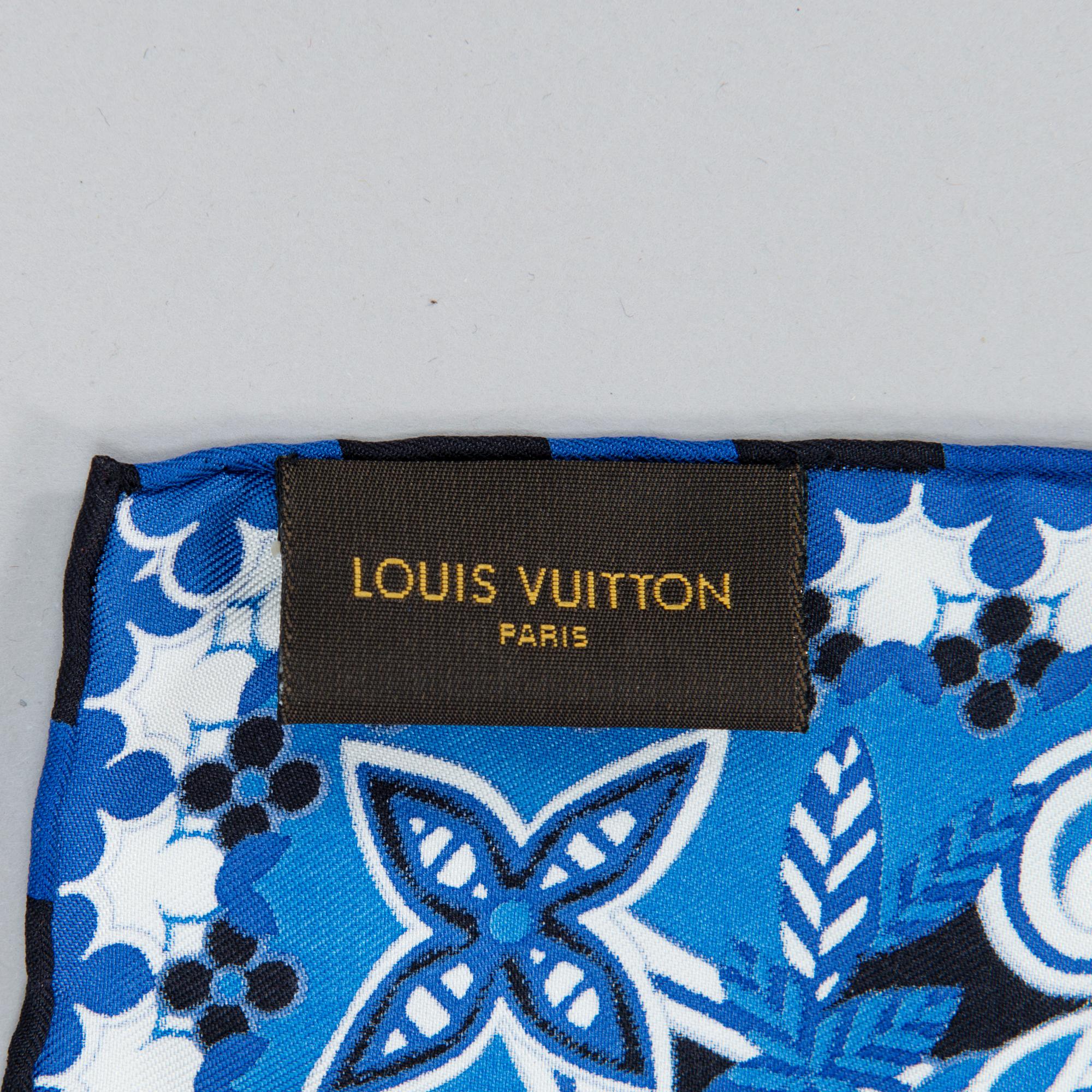 LOUIS VUITTON Silk Scarf with Monogram Patch Mini Pochette Bag.