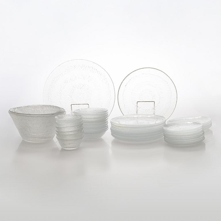 Tapio Wirkkala, Servis, glas, 47 delar, "Solaris", Iittala.