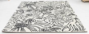 Carl Johan De Geer, hand-tufted carpet, "Drakar kontur', c. 300 x 200 cm.