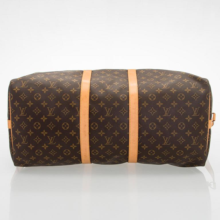Louis Vuitton, a Monogram Canvas 'Keepall 55 Bandoulière' weekend bag.