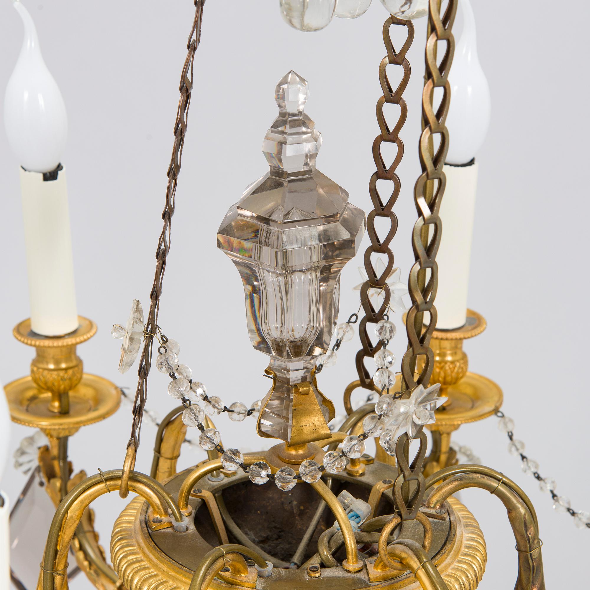 A Louis XVI style chandelier, France, late 19th century.