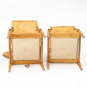 Kaare Klint, Armchairs, “Safari”, a pair, Rud. Rasmussens Snedkerier, Denmark, second half of the 20th century.