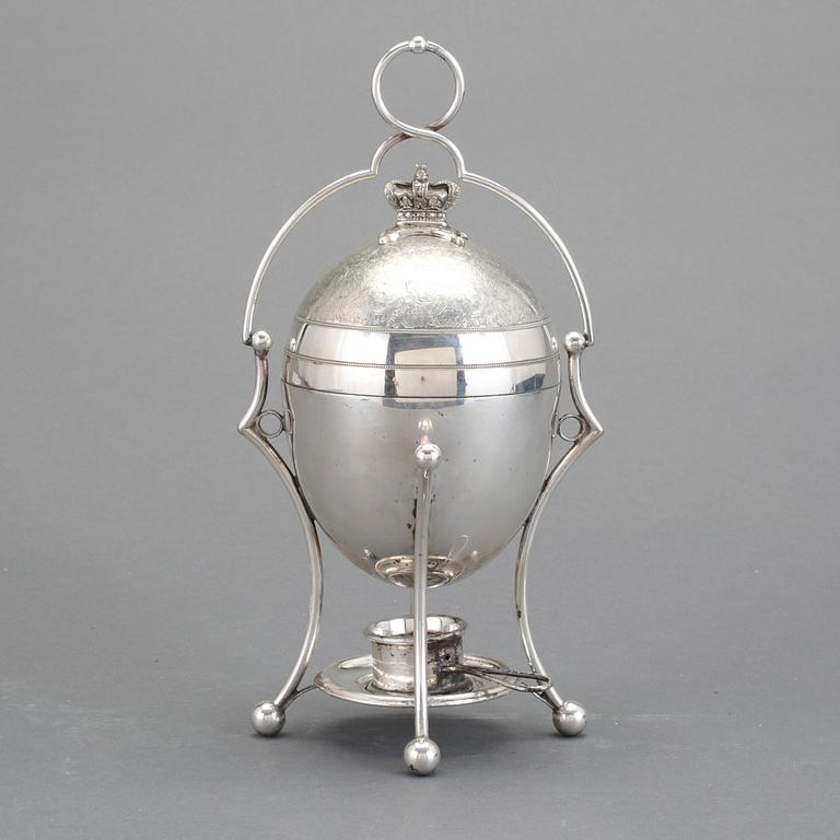 ÄGGVÄRMARE, nysilver, James Dixon & Son, Sheffield, sent 1800-tal.