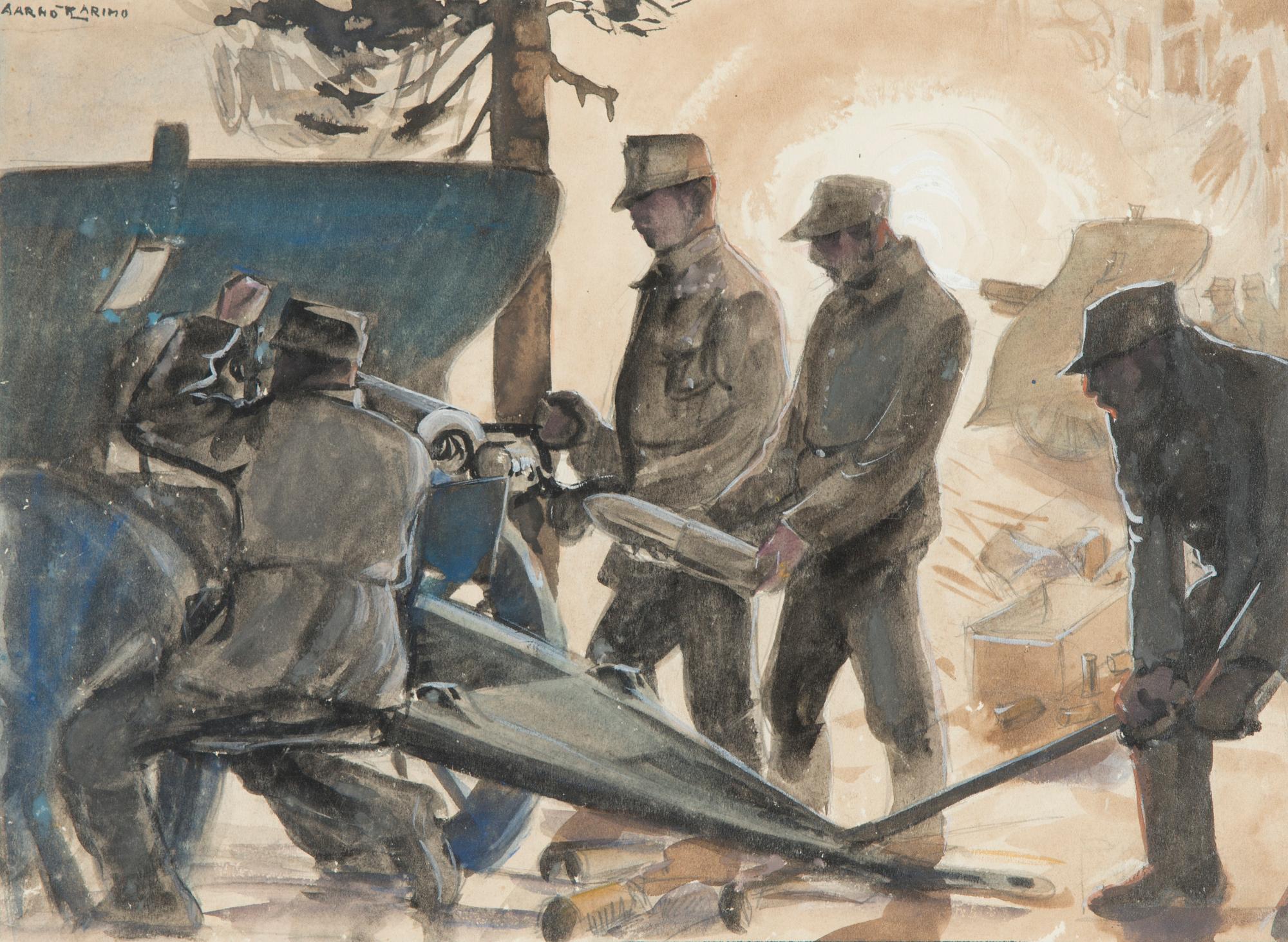 Aarno Karimo, Artillerymen.
