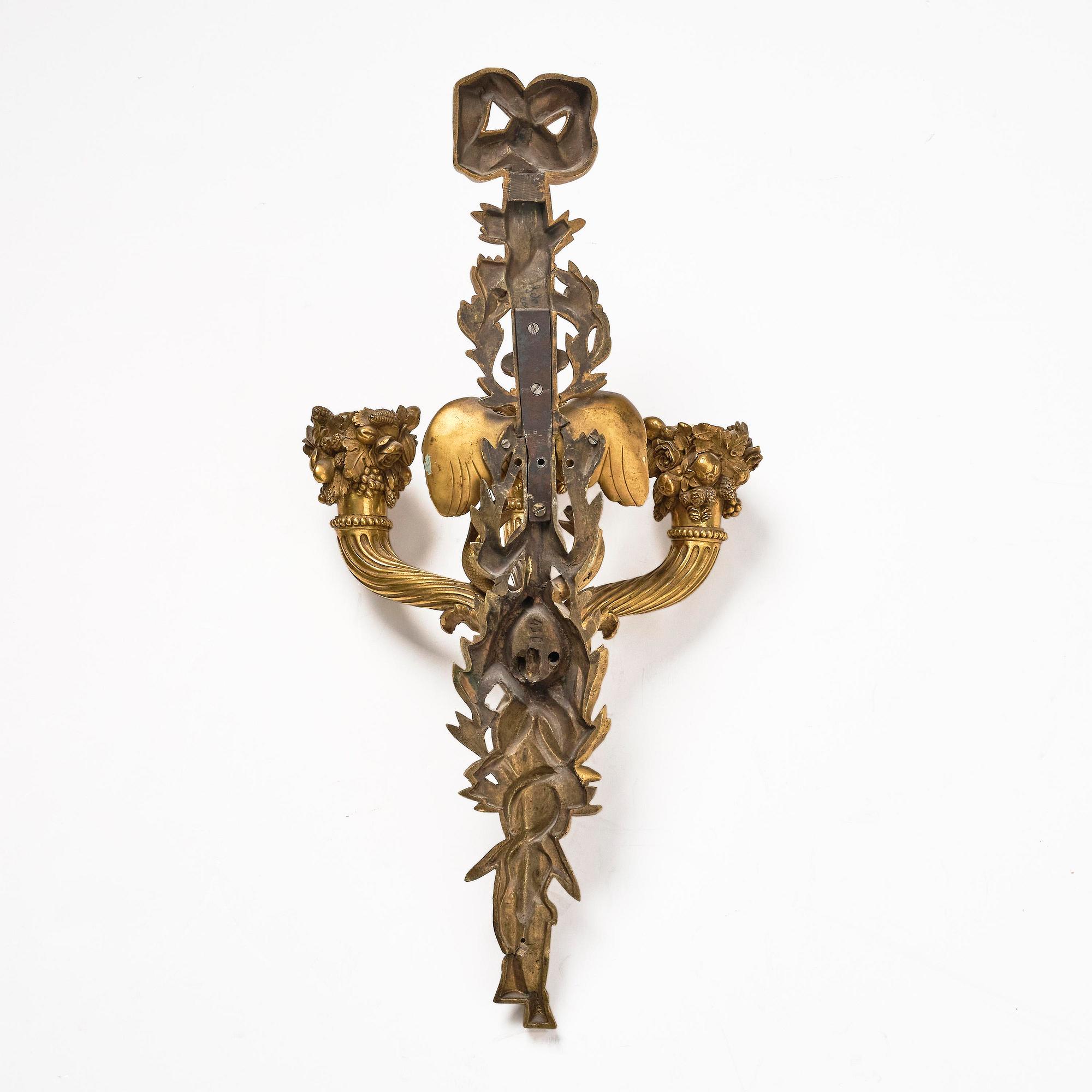 Applique, för tre ljus, Frankrike, 1800-talets mitt, Louis XVI-stil.