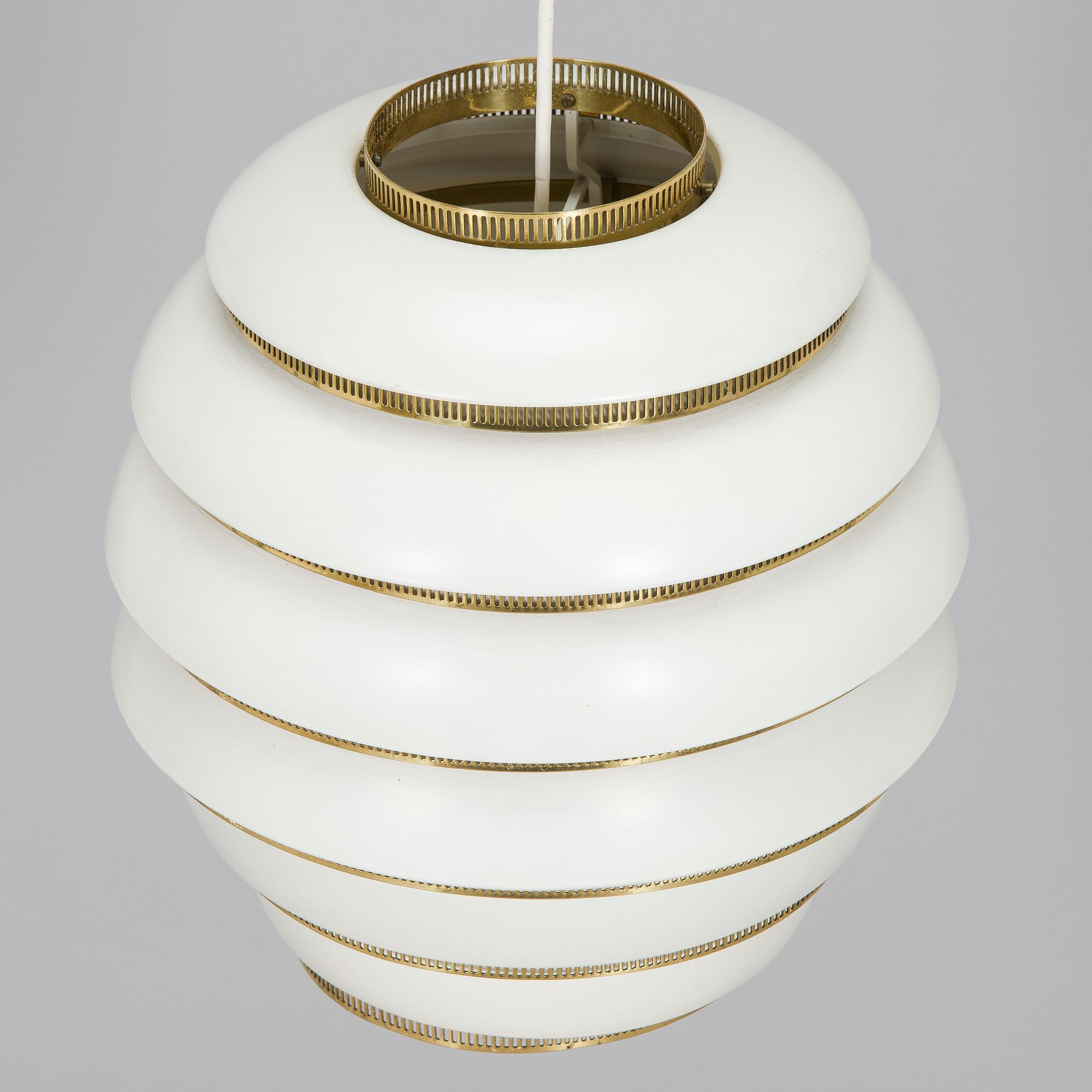 Alvar Aalto, a pendant lamp A332, 'Beehive' for Valaistustyö.