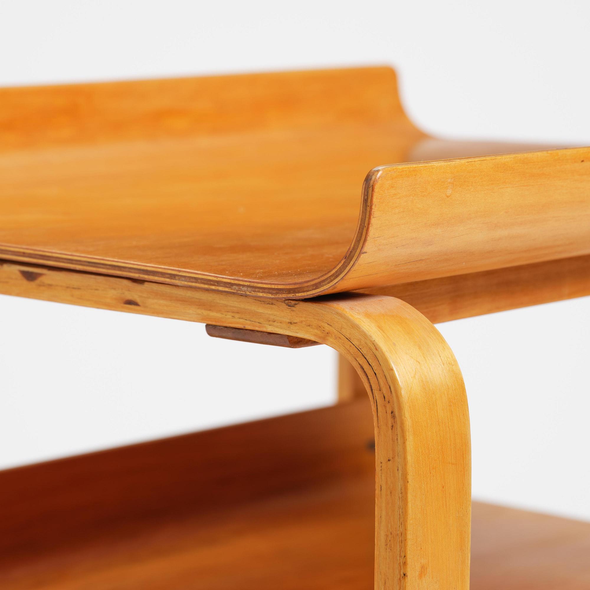 Alvar Aalto, a birch table model 75, probably executed by Huonekalu-ja Rakennustyötehdas A.B, Finland, 1930s-40s.