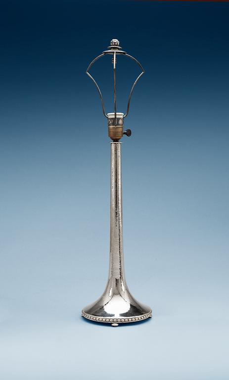 A C.G. Hallberg silver table lamp, Stockholm 1927.