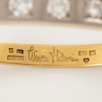 Wiwen Nilsson, Wiwen Nilsson, a bracelet, 18K gold with round brilliant-cut diamonds, Lund 1962.