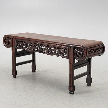 Bänk, hardwood, Kina, 1900-tal.
