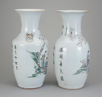 VASER, 2 stycken, porslin, Kina, 1900-tal.