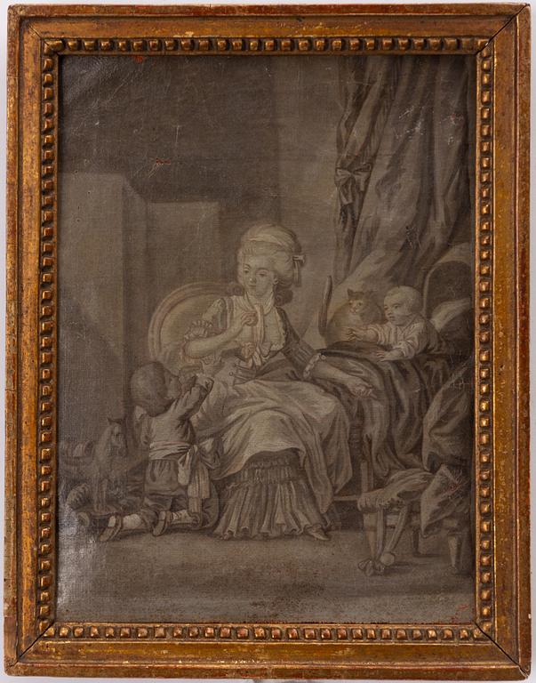 Unknown artist, 18th century, Nursery interior.