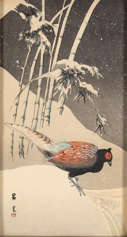 Shoun Yamamoto, a woodblock print in colours, early 20th Century.