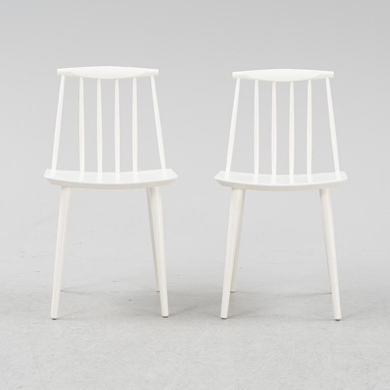 Folke Pålsson, a set of six model 'J77' chairs, Hay, Denmark.