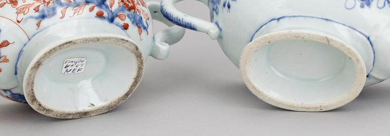 SÅSSNIPOR, 2 st, porslin, Qianlong, Kina 1700-tal.