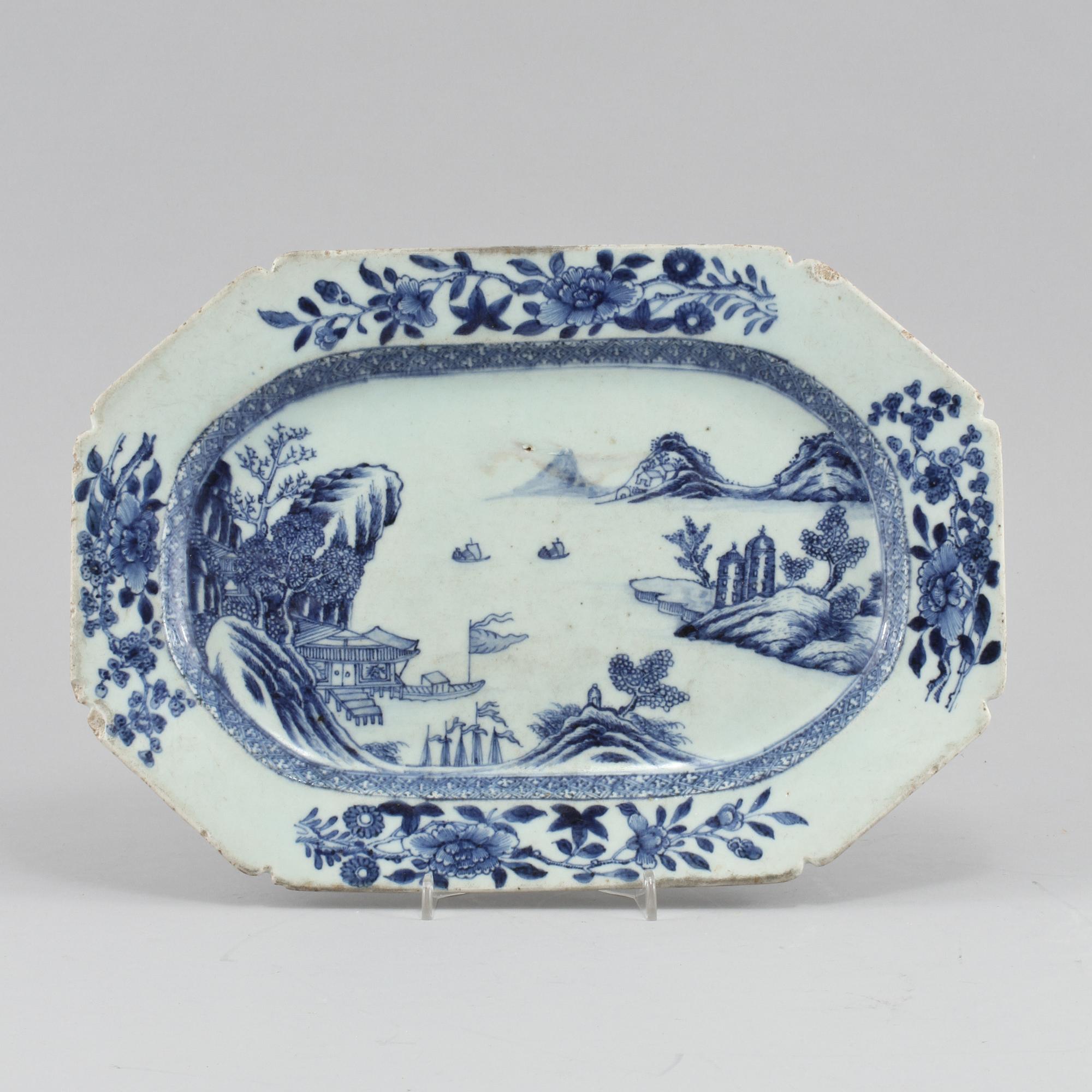 STEKFAT, porslin, Kina, 1700-tal.