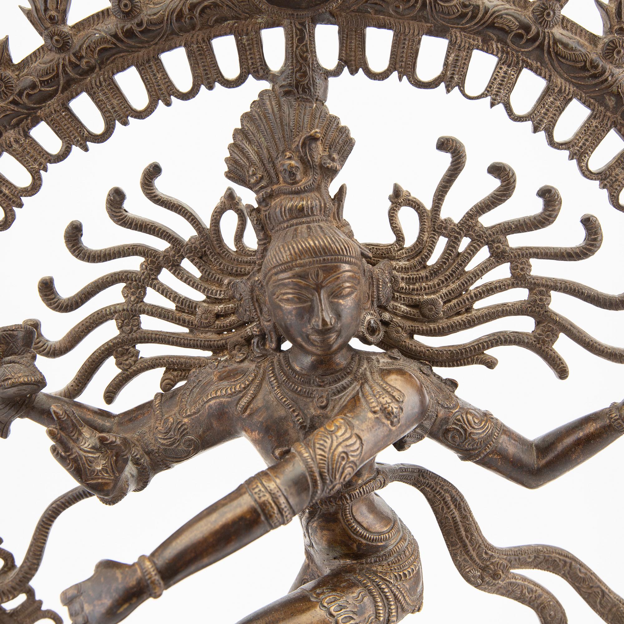 A bronze figure of Shiva Nataraja, India, early 20th Century.