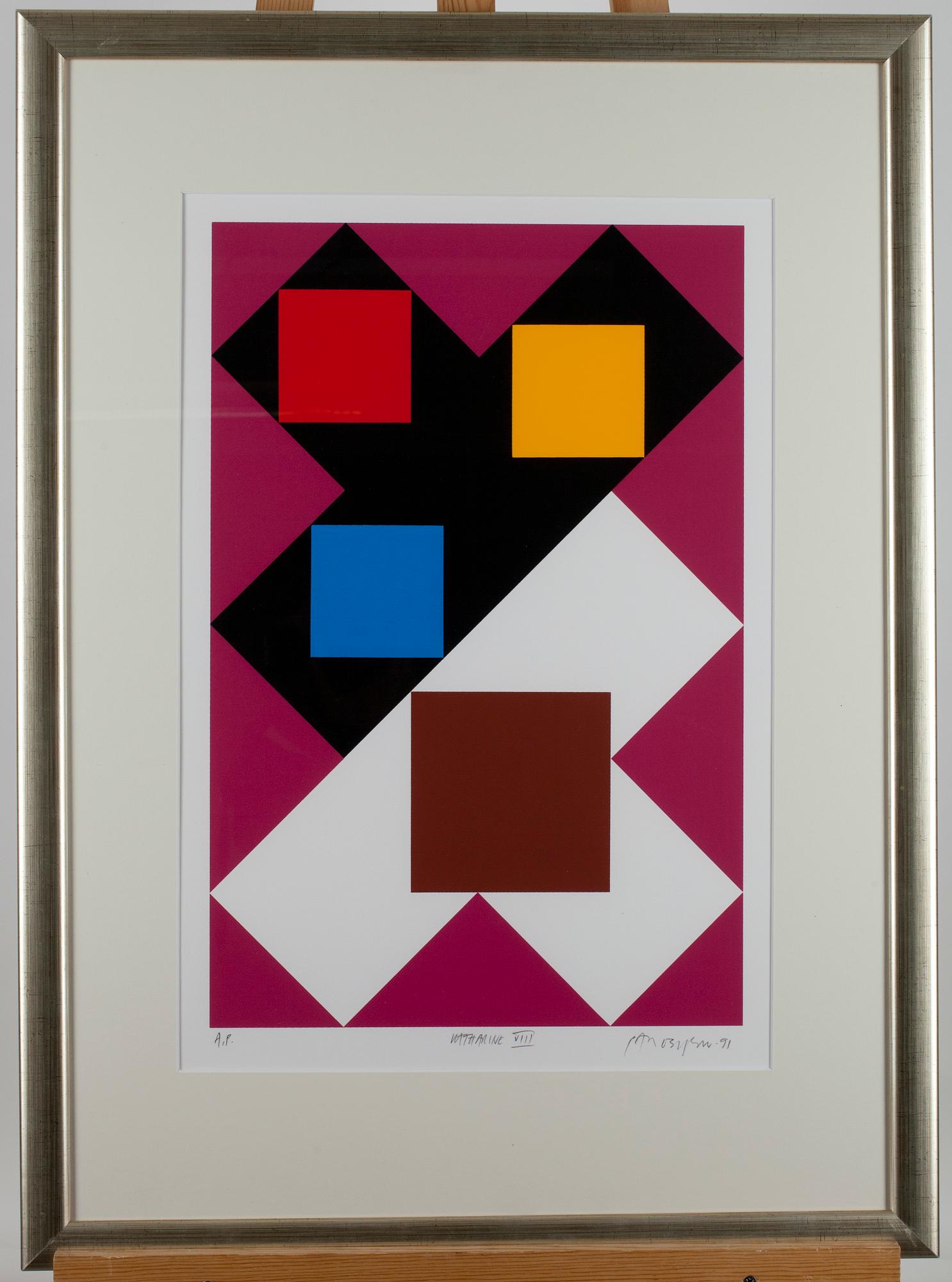 PAUL OSIPOW, serigrafi, signerad och daterad -91, märkt A.P.