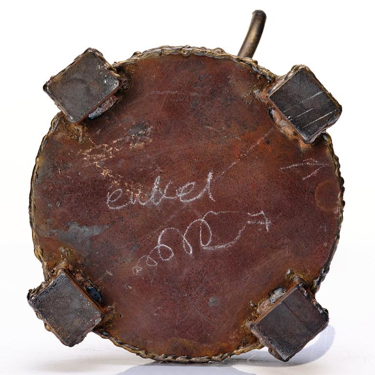 glasskulptur, "Utan titel" på bronsställ, 1998.
