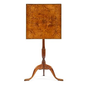 59A. A burr-alder tilt-top table by J. Sjölin (master 1767-85).
