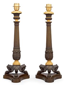 A pair of Louis Philippe 19th Century table lamp.