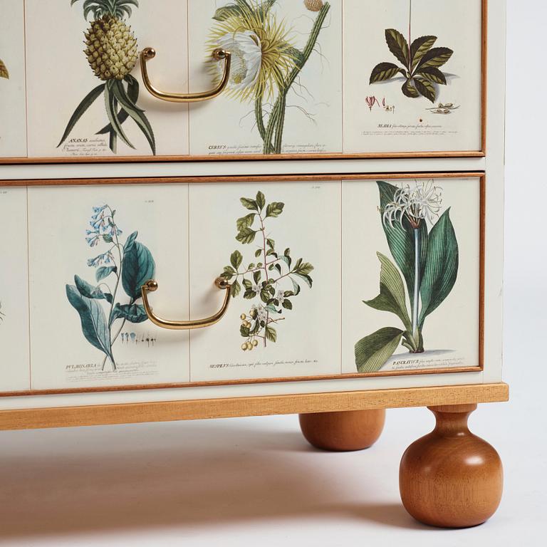 Josef Frank, a mahogany chest of drawers 'Flora Linné', Svenskt Tenn, Sweden 2007, made in a limited edition of model nr 1050.