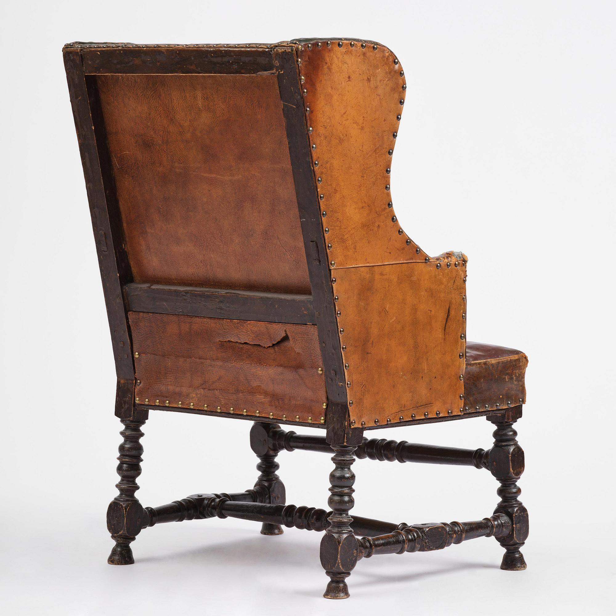 A Swedish baroque armchair, circa 1700.