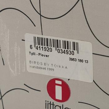 Oiva Toikka, lasilintu, "Tylli", signeerattu O. Toikka Nuutajärvi.